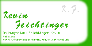 kevin feichtinger business card